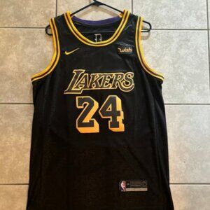 Youth  Kobe Bryant Los Angeles Lakers Black Mamba #24 New Jersey